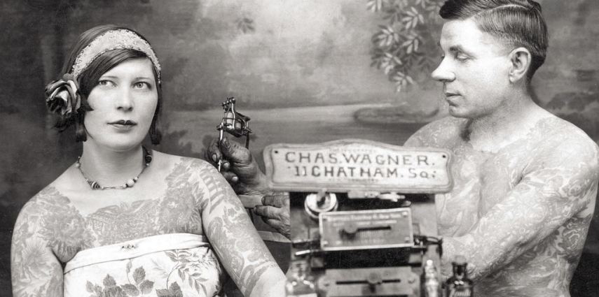 <p>Legendary Bowery tattooist Charlie Wagner tattooing an unknown woman. Don and Newly Preziosi<br />
Collection.</p>
<p>Bodies of Subversion was the first history of women's tattoo art when it was released in 1997, providing a fascinating excursion to a subculture that dates back to the nineteenth-century and including many never-before-seen photos of tattooed women from the last century. Newly revised and expanded, it remains the only book to chronicle the history of both tattooed women and women tattooists. As the primary reference source on the subject, it contains information from the original edition, including documentation of:</p>
<p>Nineteenth-century sideshow attractions who created fantastic abduction tales in which they claimed to have been forcibly tattooed.<br />
Victorian society women who wore tattoos as custom couture, including Winston Churchill's mother, who wore a serpent on her wrist.<br />
Maud Wagner, the first known woman tattooist, who in 1904 traded a date with her tattooist husband-to-be for an apprenticeship.<br />
The parallel rise of tattooing and cosmetic surgery during the 80s when women tattooists became soul doctors to a nation afflicted with body anxieties.<br />
Breast cancer survivors of the 90s who tattoo their mastectomy scars as an alternative to reconstructive surgery or prosthetics.</p>
<p>Must link to: http://www.powerhousebooks.com</p>
