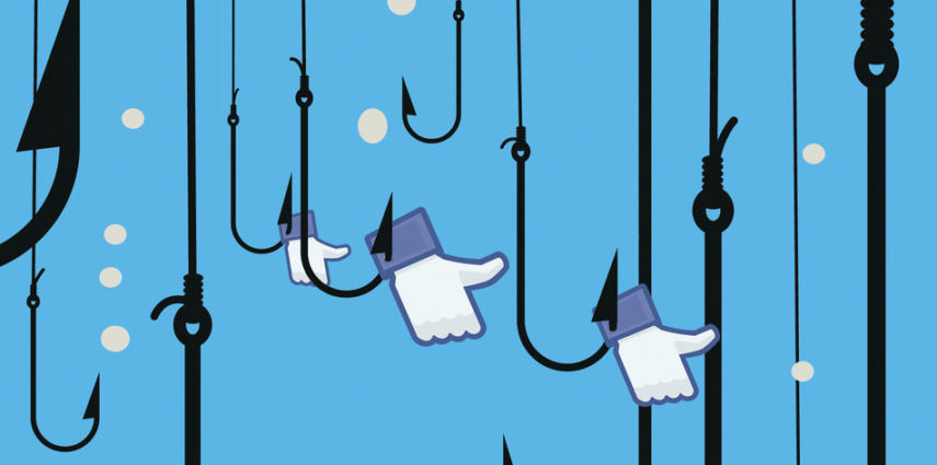 <p>Abstract background on risk business concept, metaphor to small fish being in danger among many hooks.</p>
