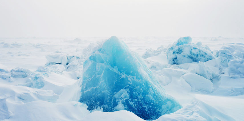 <p>Pressure Ridge with ice formations, North Pole</p>
